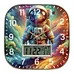 modern design square shape wall clock
